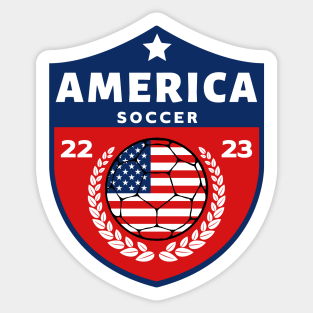 America Soccer Sticker